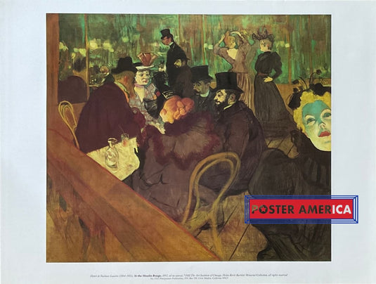 Henri De Toulouse-Lautrec At The Moulin Rouge Vintage Art Print 19 X 25 Posters Prints & Visual