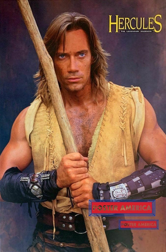 Hercules Kevin Sorbo Holding Staff Rare Vintage Poster 23 X 35