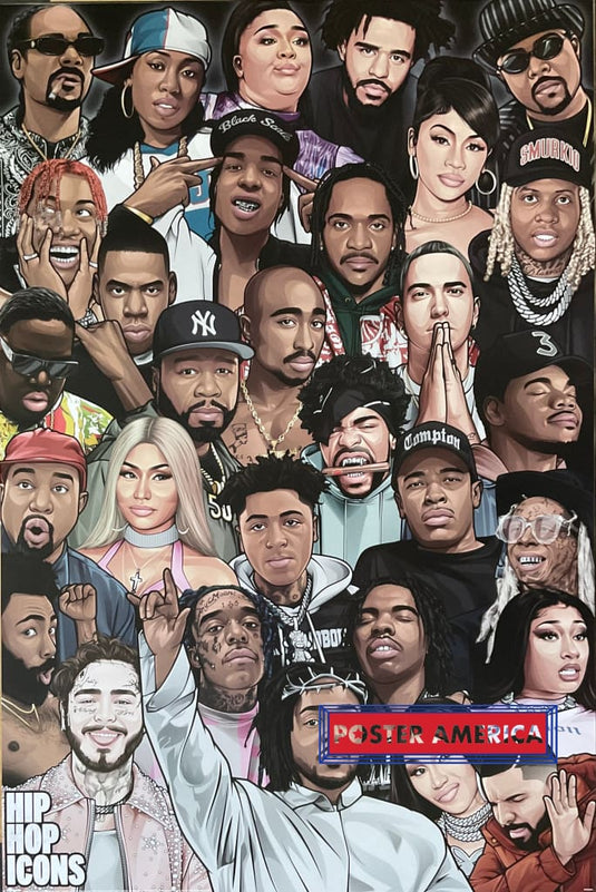 Hip Hop Icons Old School and New School Poster 24 x 36 Poster