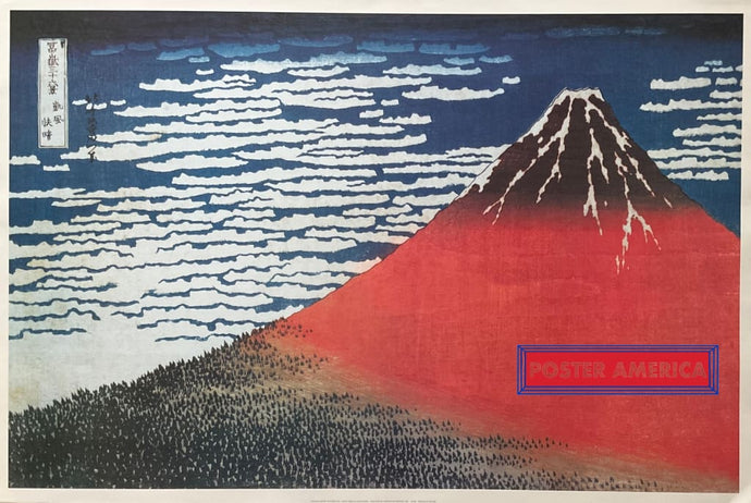 Hokusai Mount Fuji South Wind At Clear Dawn Japanese 24 X 36 Art Poster
