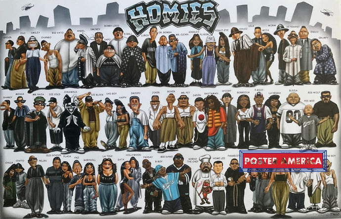 Homies Collectible Figurines Original Vintage 2001 Poster 22 X 34