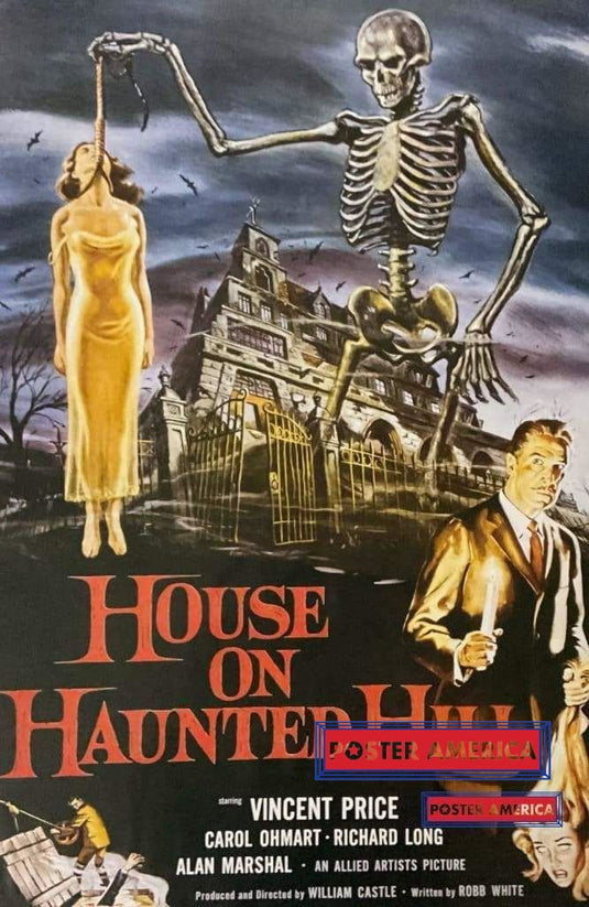 House On Haunted Hill Vintage Reproduction Poster 24 X 36