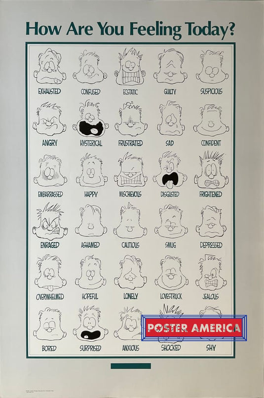 How Are You Feeling Today Vintage Novelty Poster 24 X 36