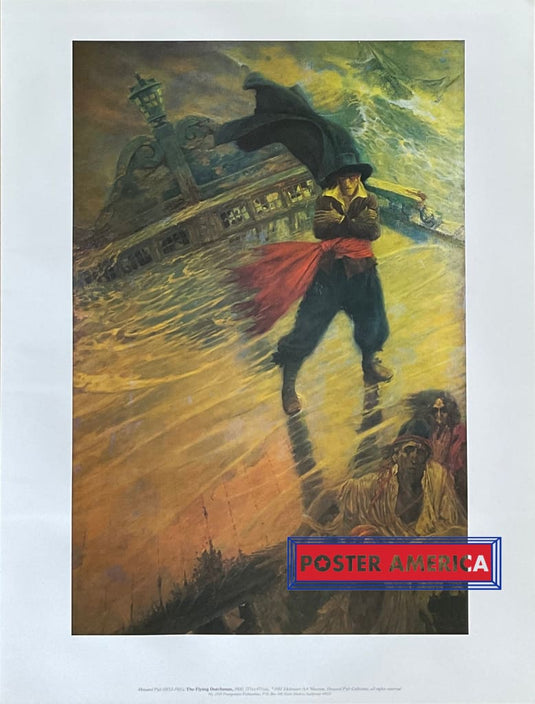Howard Pyle The Flying Dutchman Vintage Art Print 19 X 25 Posters Prints & Visual Artwork