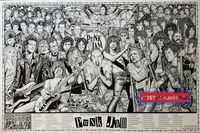 Howard Teman’s Punk Jam Collage Poster 24 x 36 Poster