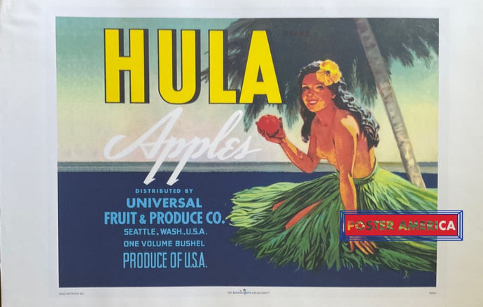 Hula Apples The Hawaiian Days Collection Vintage 2002 23 X 36 Poster
