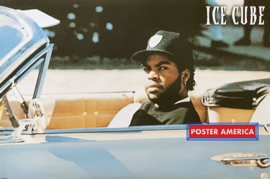 Ice Cube In Lowrider Classic Car Poster 24 X 36