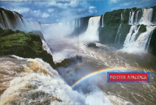 Iguazu Falls With Rainbow Vintage 2003 24 X 36 Scenic Poster
