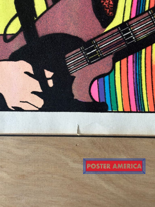 In Concert Original Vintage 1976 Black Light Poster 23 X 35