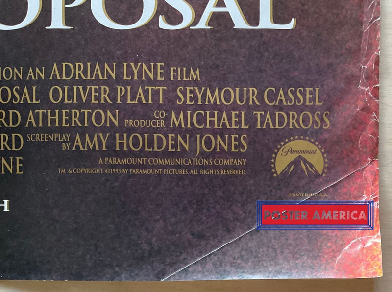 Load image into Gallery viewer, Indecent Proposal Vintage 1993 One-Sheet Movie Poster 27 X 40
