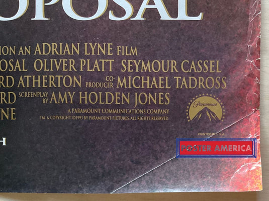 Indecent Proposal Vintage 1993 One-Sheet Movie Poster 27 X 40