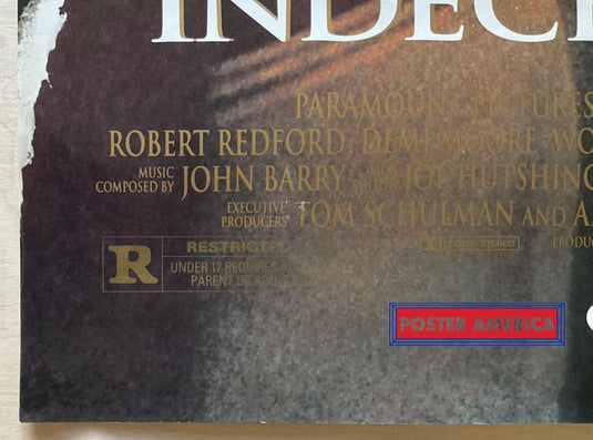 Indecent Proposal Vintage 1993 One-Sheet Movie Poster 27 X 40