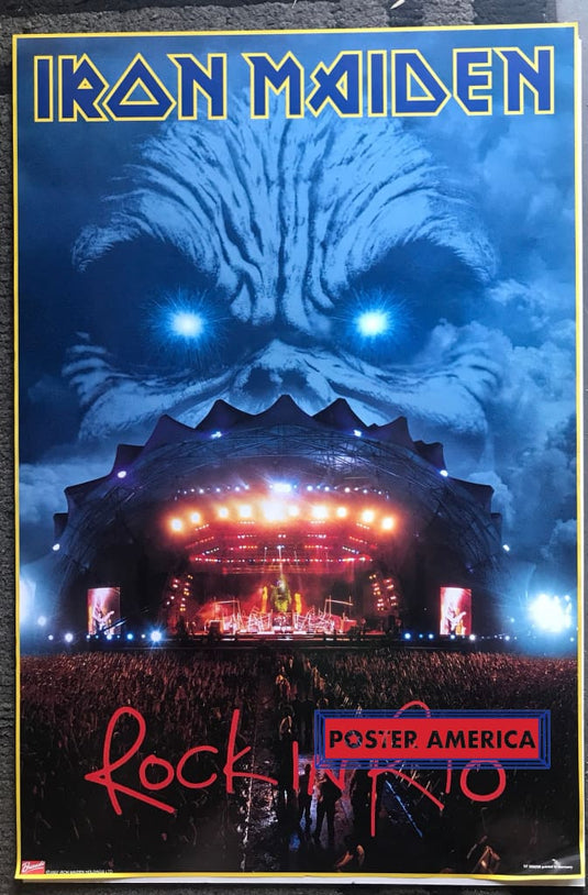 Iron Maiden Rock In Rio 2002 German Import Poster 25 X 36