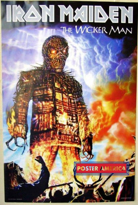 Iron Maiden Wicker Man Poster 24.5 X 36.5 Posters Prints & Visual Artwork