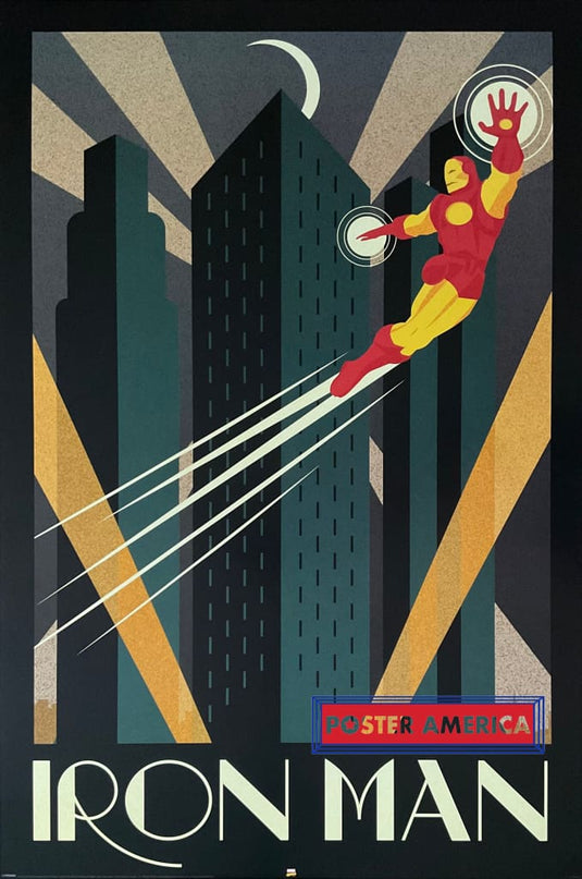 Iron Man Art Nouveau Marvel Comics Poster 24 x 36 - Poster