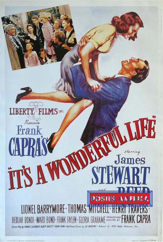 Load image into Gallery viewer, Its A Wonderful Life Vintage 1996 One-Sheet Reproduction Movie Poster 27 X 40
