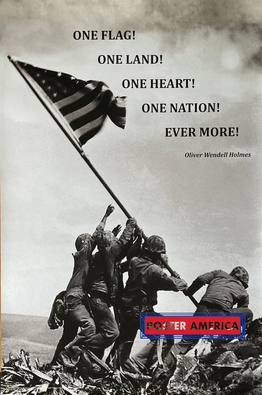Iwo Jima Raising The Flag Poster 24 x 36 - Poster