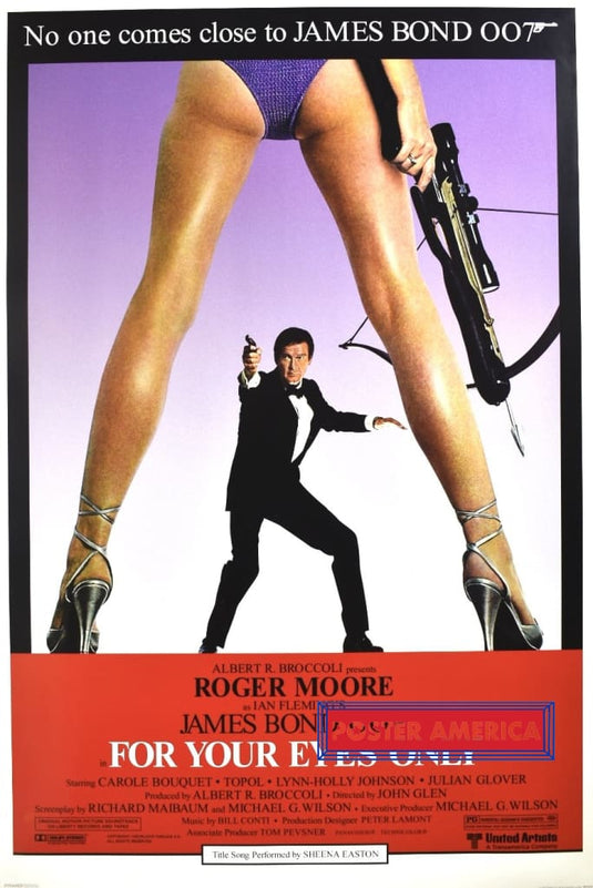James Bond 007 For Your Eyes Only Roger Moore Repro Movie Promo Poster 24 X 36