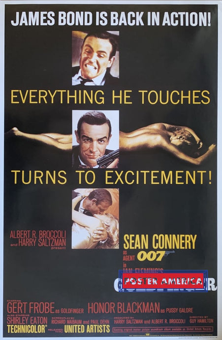 James Bond Goldfinger Poster 23 X 35