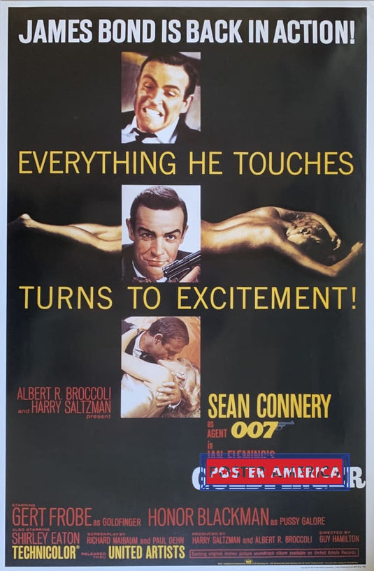James Bond Goldfinger Poster 23 X 35