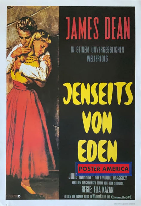 James Dean East Of Eden Jenseits Von German One Sheet 26 X 37.5 Vintage