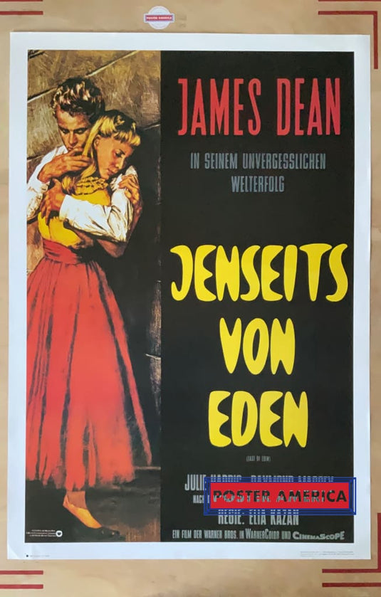 James Dean East Of Eden Jenseits Von German One Sheet 26 X 37.5 Vintage