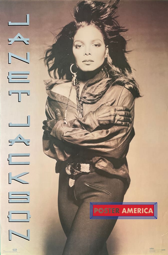 Load image into Gallery viewer, Janet Jackson Vintage Sepia Poster 23 X 35
