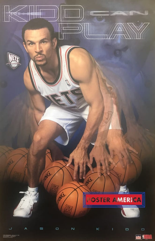 Jason Kidd New Jersey Nets Vintage 2001 NBA Poster 22.5 X 34.5