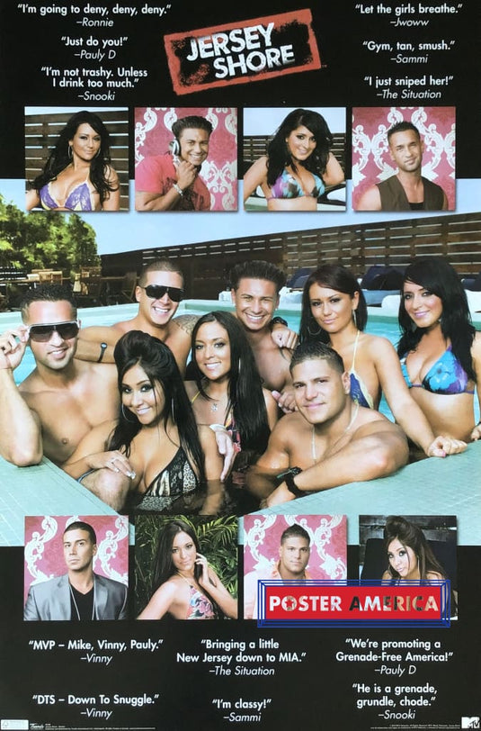 Jersey Shore Tv Series Quotes Poster 22 X 34 Posters Prints & Visual Artwork