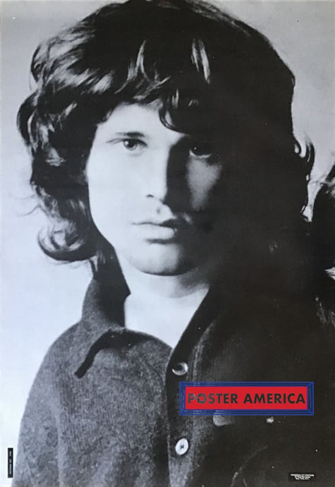 Jim Morrison Black And White Headshot Poster 26.5 X 38