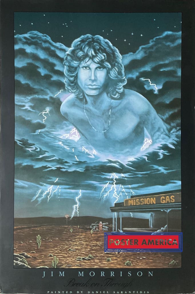 Load image into Gallery viewer, Jim Morrison Break On Through Painted By Daniel Sarantidis 24 X 36 Poster
