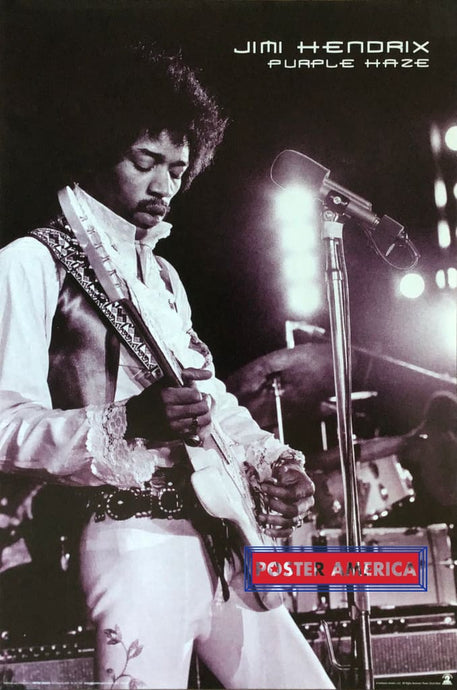 Jimi Hendrix On Stage Purple Haze Poster 24 X 36 Posters Prints & Visual Artwork