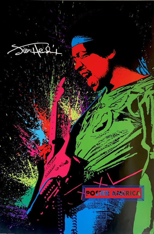 Jimi Hendrix Splat Art 2015 Authentic Poster 24 X 36