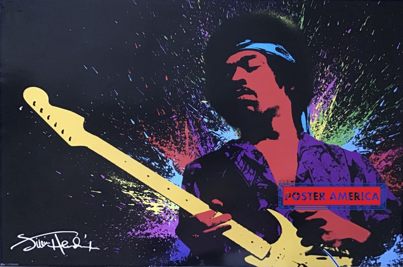 Load image into Gallery viewer, Jimi Hendrix Splatter Paint 2010 Poster 24 X 36
