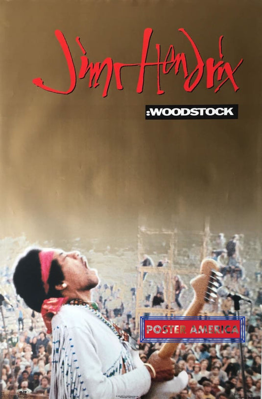 Jimi Hendrix Woodstock Vintage 1994 Poster 23 X 35 Posters Prints & Visual Artwork