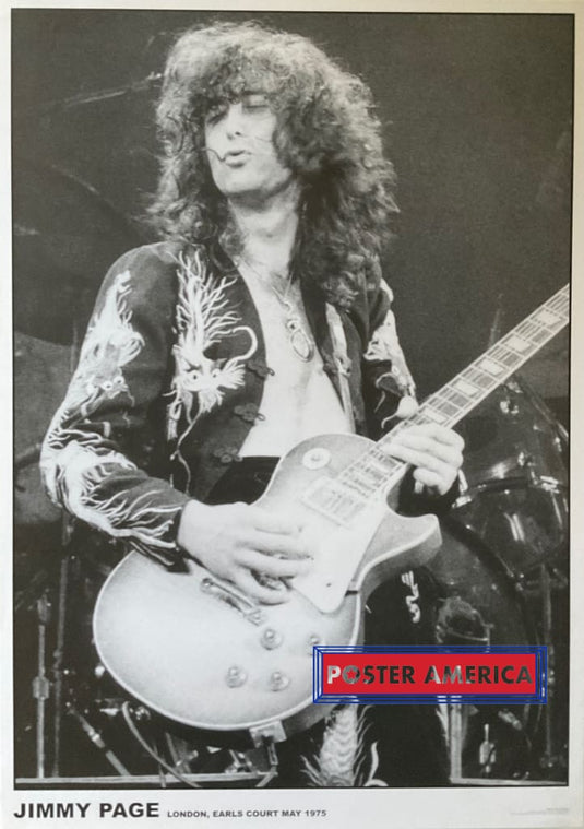 Jimmy Page London Earls Court May 1975 Vintage 23.5 X 33 Concert Poster
