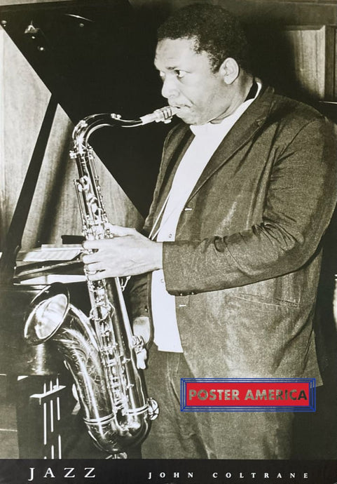 John Coltrane Jazz Playing Sax 1996 Uk Import Poster 23.5 X 33.5 Vintage Poster