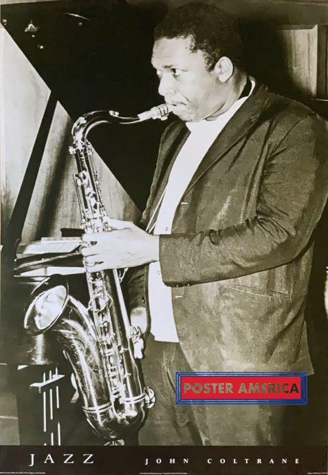 John Coltrane Jazz Playing Sax 1996 Uk Import Poster 24 X 34 Vintage