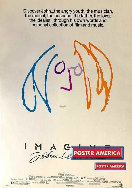 John Lennon Imagine Original Movie Promo Poster 27 X 40 One Sheet