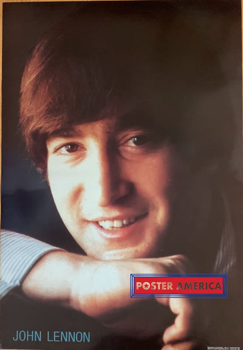 John Lennon Portrait Shot Vintage U.k. Import Poster 24 X 35 In Color Head Resting On Hand With