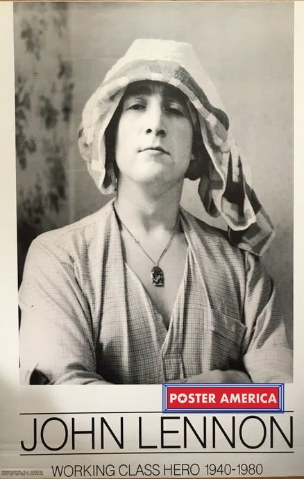 John Lennon Working Class Hero 1940-1980 Vintage Uk Import Poster 23.5 X 35