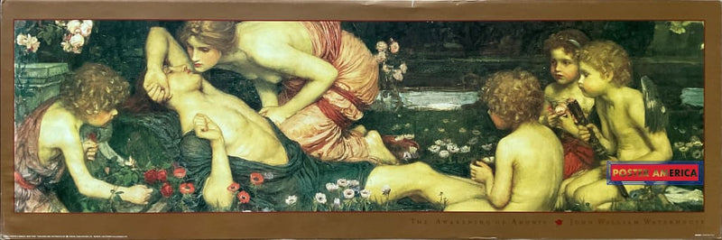Load image into Gallery viewer, John William Waterhouse The Awakening Of Adonis Vintage Art Slim Print Poster 12 X 36
