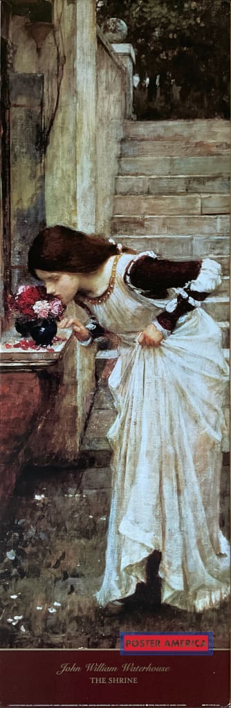 John William Waterhouse The Shrine Vintage Art Slim Print 12 X 36
