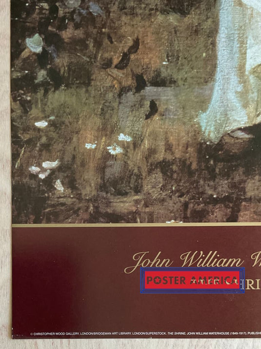 John William Waterhouse The Shrine Vintage Art Slim Print 12 X 36