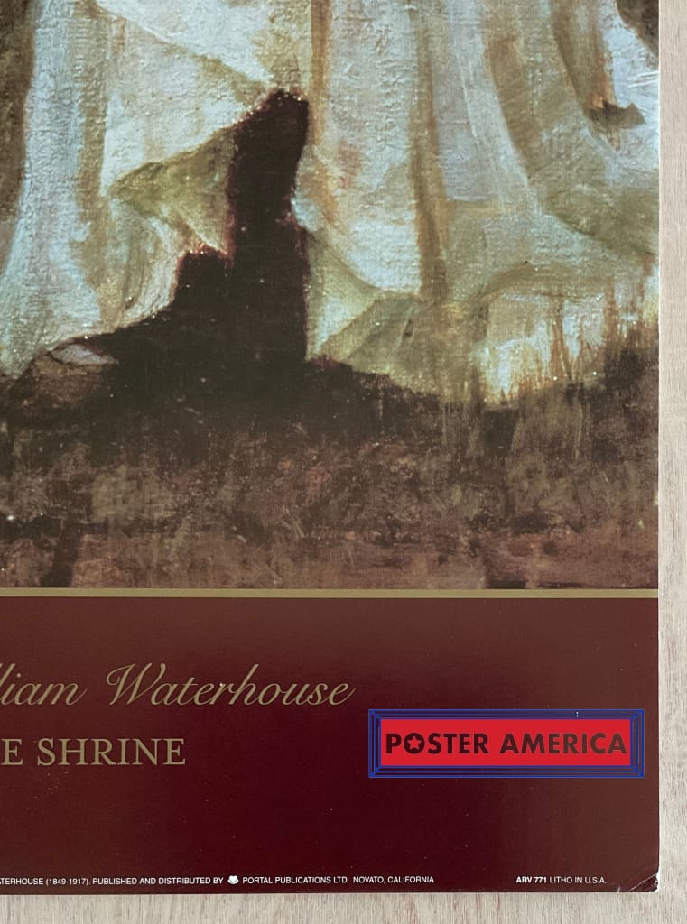 Load image into Gallery viewer, John William Waterhouse The Shrine Vintage Art Slim Print 12 X 36
