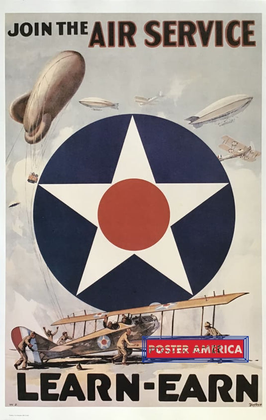 Join The Air Service Learn Earn Poster 22 X 34
