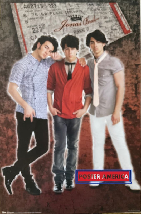 Jonas Brothers Burnin Up Tour Vintage 22.5 X 34 Poster