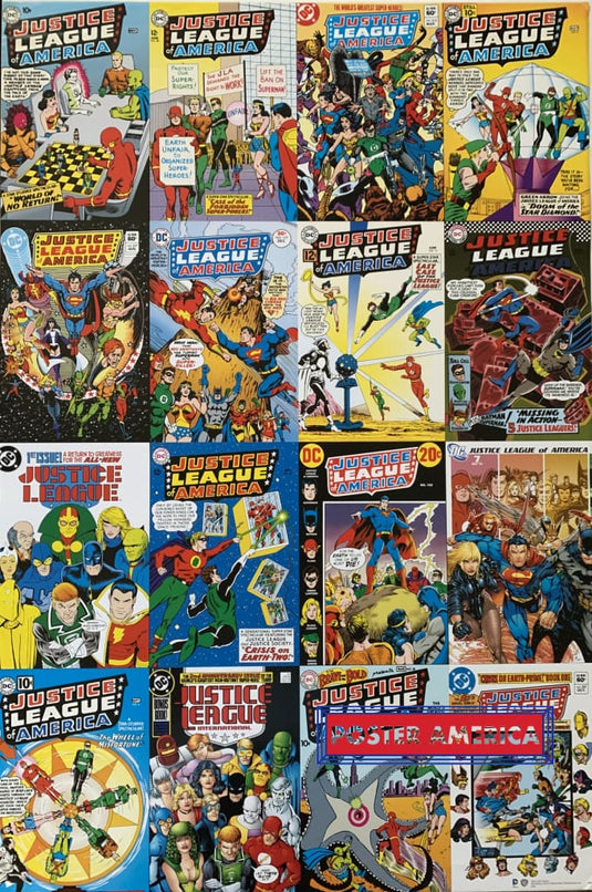 Justice League Comic Book Collage 24 X 36 Poster