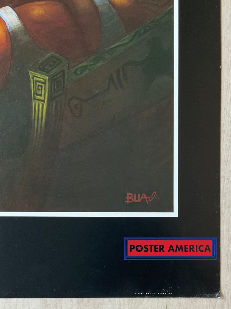 Load image into Gallery viewer, Justin Bua Four Of A Kind Beats Full House Vintage 1995 Art Print 24 X 32 Poster
