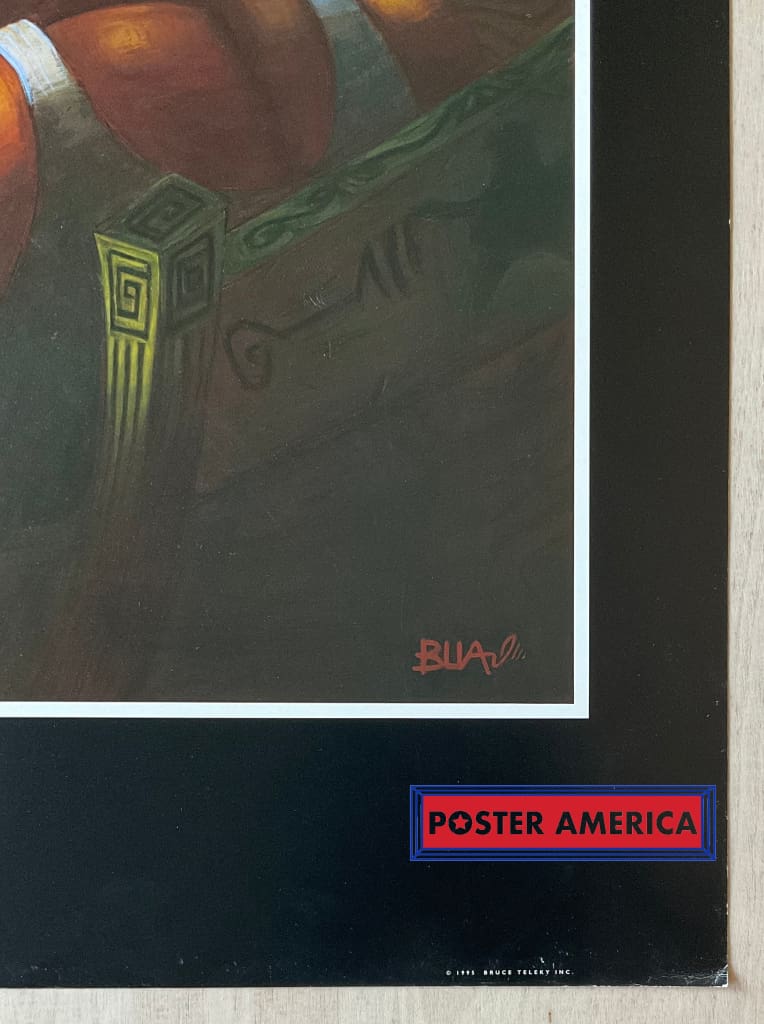 Load image into Gallery viewer, Justin Bua Four Of A Kind Beats Full House Vintage 1995 Art Print 24 X 32 Poster
